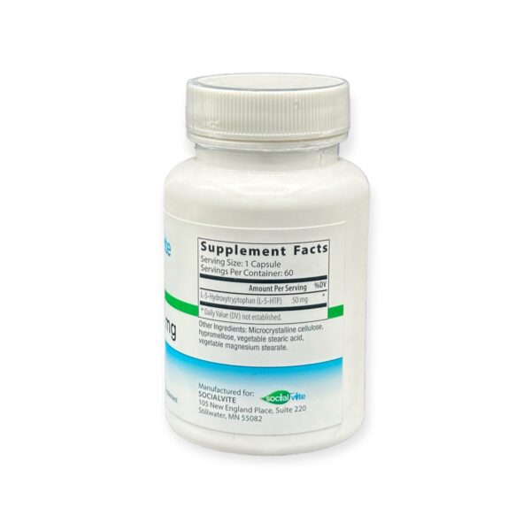 5-HTP 50 mg 60 caps by Socialvite supplement facts